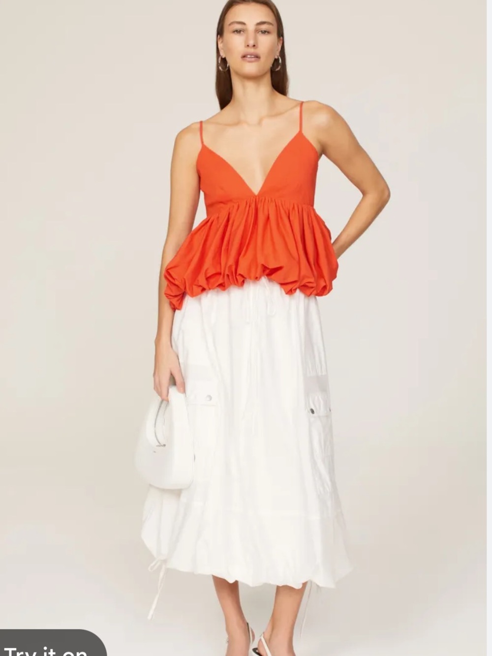 Cinq A Sept Effie Top Bubble Hem Medium